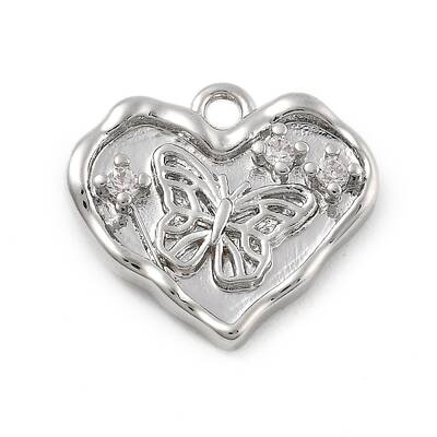 Brass Micro Pave Cubic Zirconia Pendants