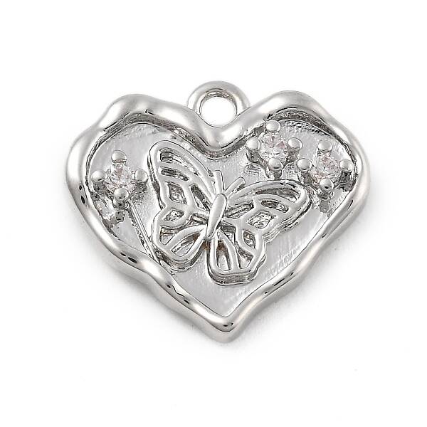 Brass Micro Pave Cubic Zirconia Pendants