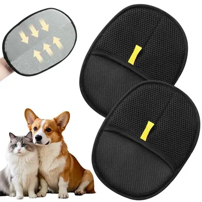 Pet Hair Removal Gloves, Electrostatic Pet Hair Remover, Reusable Cat&Dog Hair Remover for Couch, Furniture, Carpet, Car Seat...