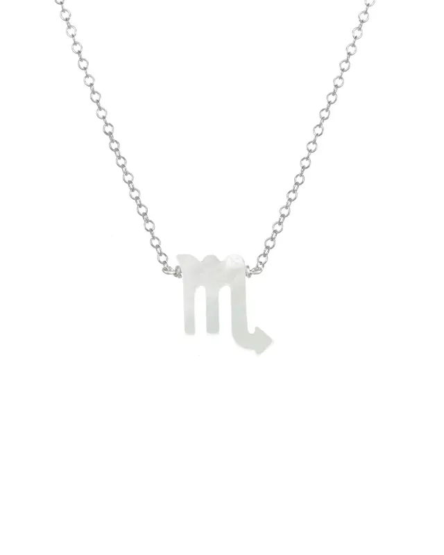 Zodiac Necklace | Metal Color: Silver | Sign: Scorpio