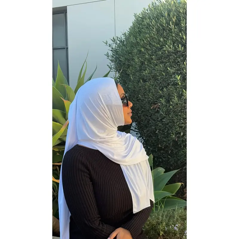 Luxury Jersey Hijab - Snow White