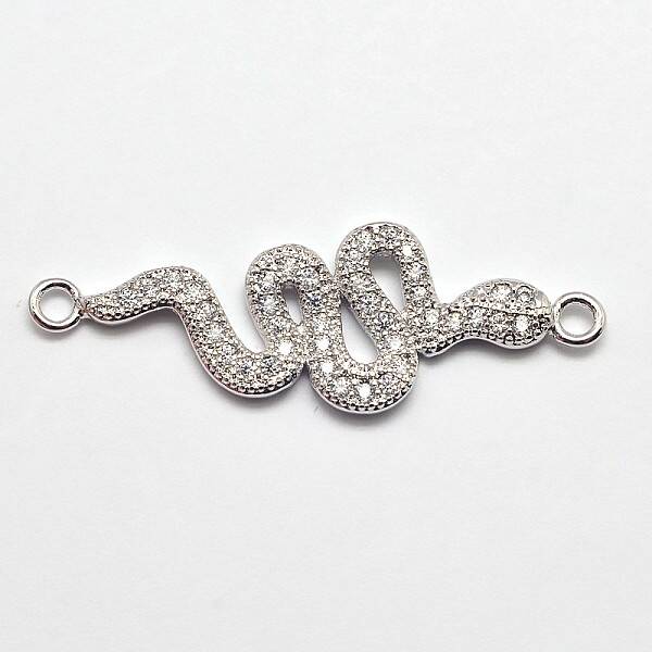 CZ Brass Micro Pave Cubic Zirconia Links