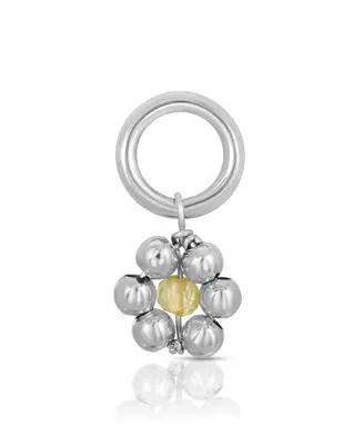 One Love Flowercita Birthstone Charms | Month/Gemstone: August - Peridot | Metal Color: Silver