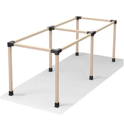 BRAXEN  Pergola Bracket Kit for 4x 4  Lumber， DIY Post Base Kit,  Easy Installation Wooden Beams for Gazebos, Patio Per...
