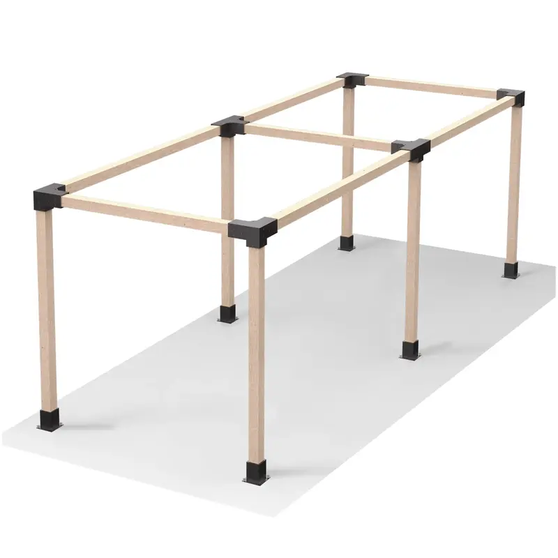 BRAXEN  Pergola Bracket Kit for 4x 4  Lumber， DIY Post Base Kit,  Easy Installation Wooden Beams for Gazebos, Patio Per...