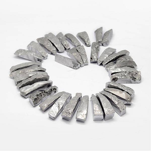 Electroplated Natural & Dyed Agate Bead Strands
