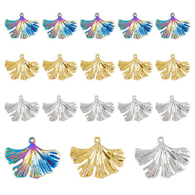 18Pcs 3 Colors Ion Plating(IP) 304 Stainless Steel Pendants