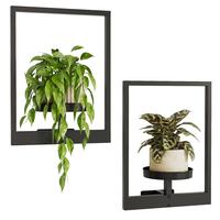Bamworld 2pcs Photo Frame Plant Stand Indoor Outdoor Wall Decor Christmas Decorations  Wall Plant Holder Window Plant Shelf  ...