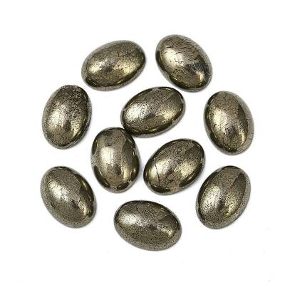 Oval Natural Pyrite Cabochons