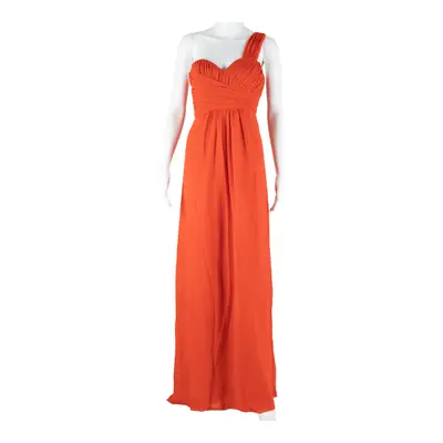 TED BAKER Womens Maxi Dress Orange Silk Sleeveless Long S