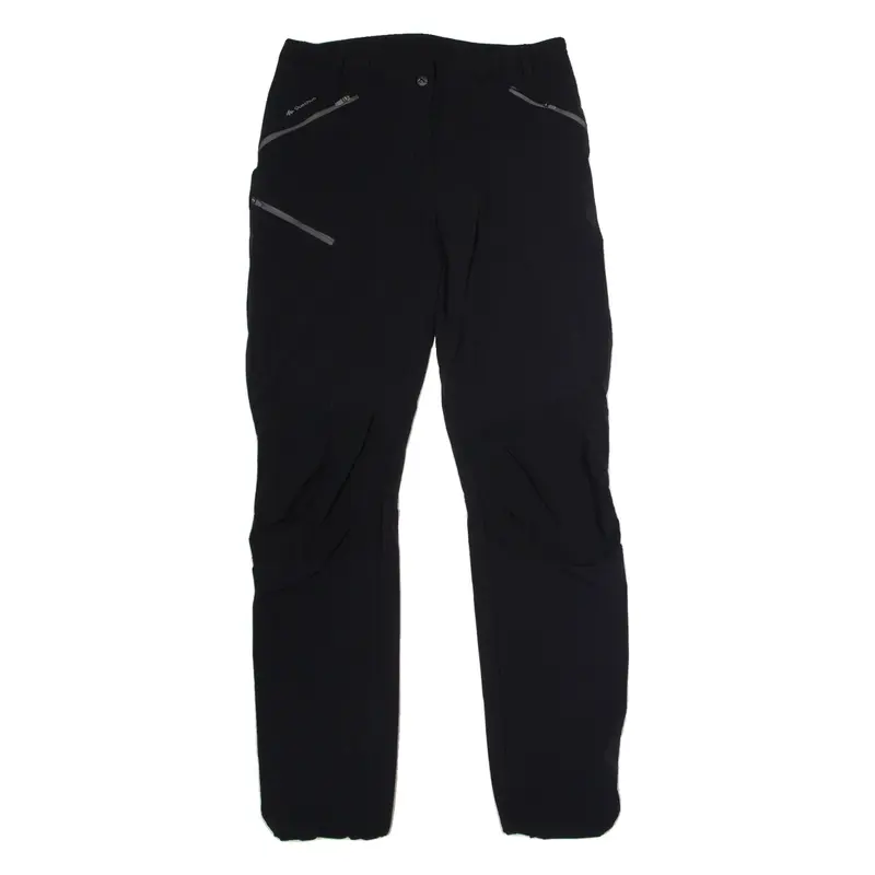 QUECHUA Outdoor Womens Trousers Black Regular Straight W30 L30