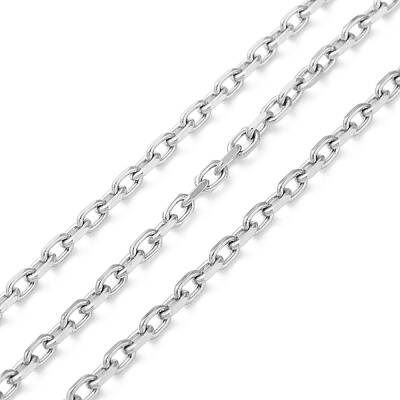 Tarnish Resistant 304 Stainless Steel Faceted Cable Chains