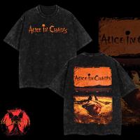 [$$$MANLIFE] Retro Vintage Alice In Chains - Dirt Album Tracklist Washed T-Shirt – Acid Washed Heavyweight Cotton, Classic ...