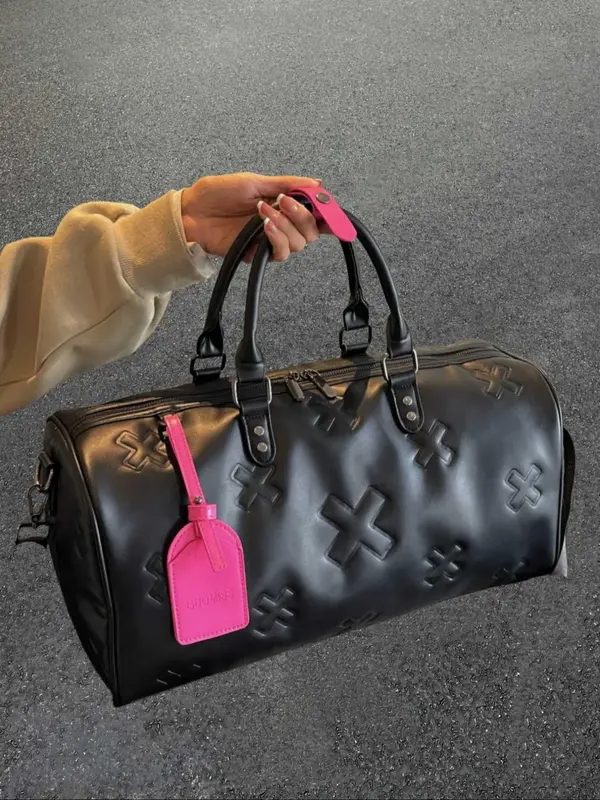 Travel Bag, Carry-on Luggage Crossbody Gym Bag, Down Filled Cotton Boston Pillow Bag, Gifts for Girlfriend, Large Capacity T...