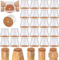 20 Pcs Chair Leg Floor Protectors for Hardwood Floors Silicone Covers to Protect Wood Tile Floors Felt Pads Furniture Leg Cap...