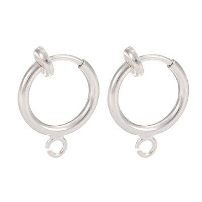 Brass Clip-on Hoop Earring Findings