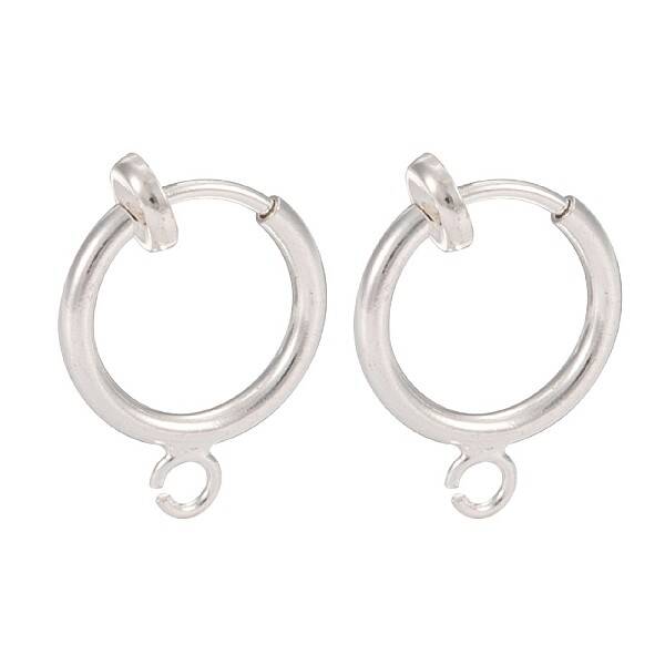 Brass Clip-on Hoop Earring Findings