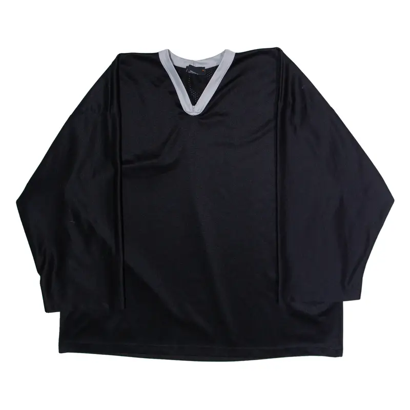 FERLAND Hockey Mens Jersey Black 3/4 Sleeve V-Neck 2XL