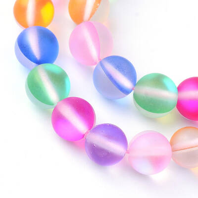 Synthetic Moonstone Beads Strands
