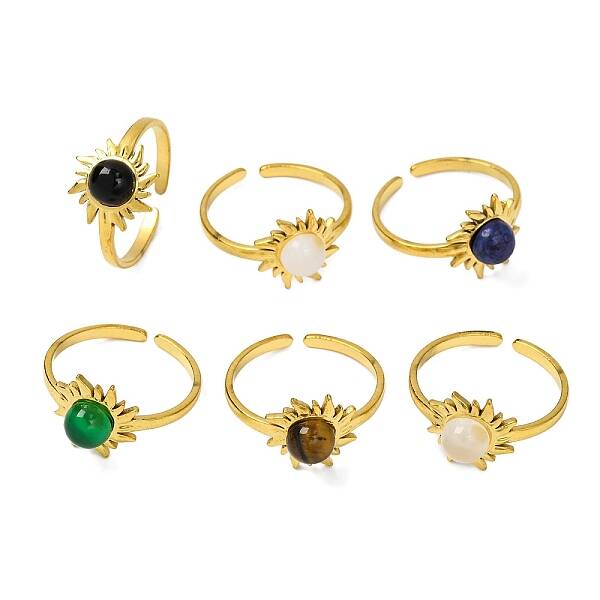 Natural Mixed Stone Finger Rings