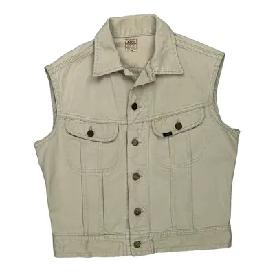 Union Made Lee Denim Gilet - Small Beige Cotton