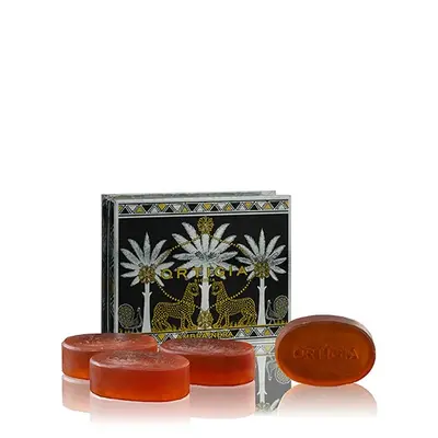Ortigia Black Amber Glycerin Soap Kit 4 x 100 g