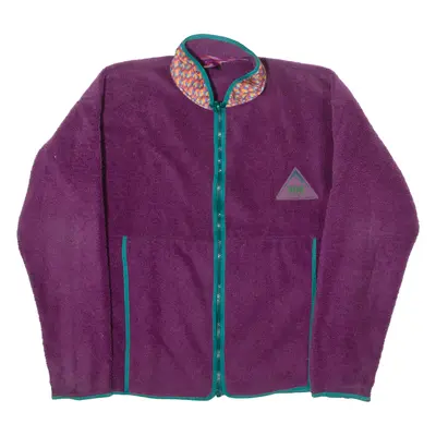 HELLY HANSEN Womens Fleece Jacket Purple 90s L