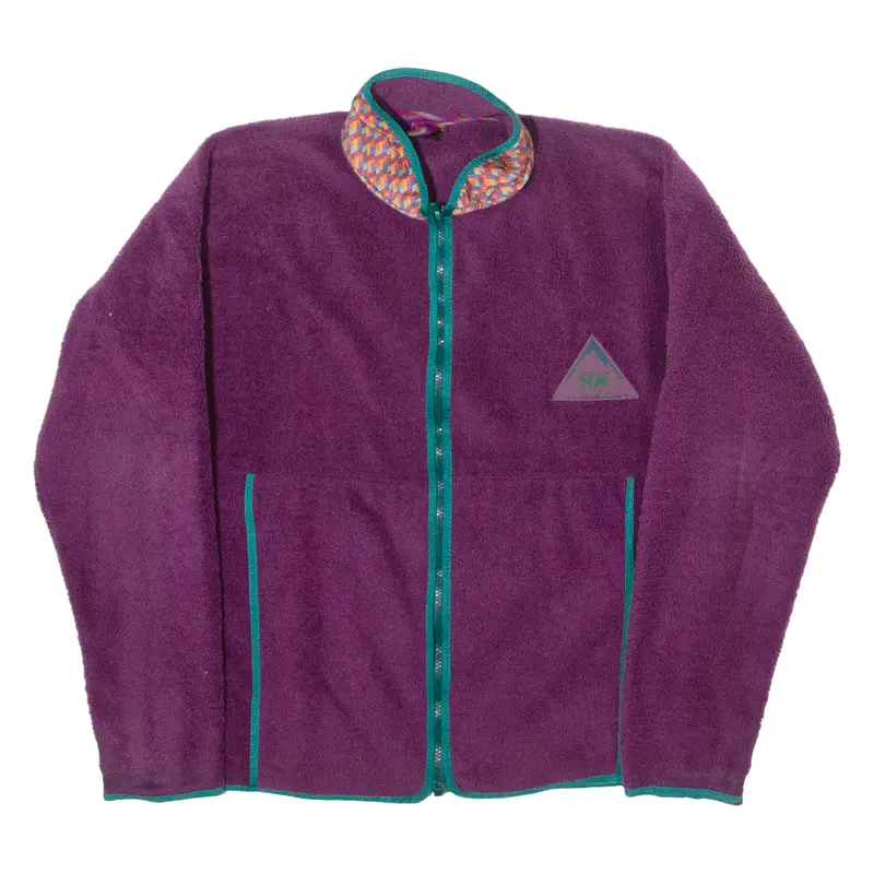 HELLY HANSEN Womens Fleece Jacket Purple 90s L