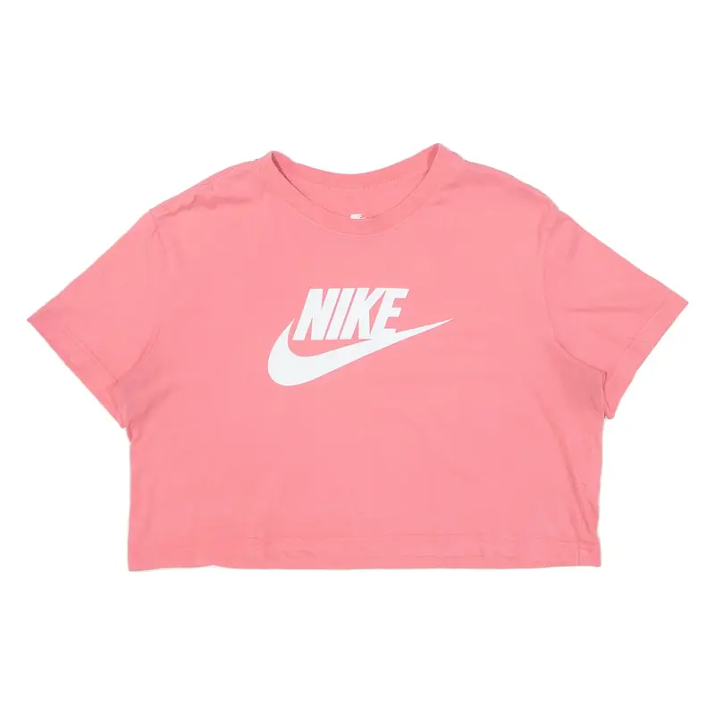 NIKE Loose Fit Cropped Womens T-Shirt Pink M