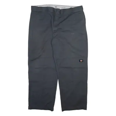 DICKIES Mens Trousers Grey Loose Straight W42 L30