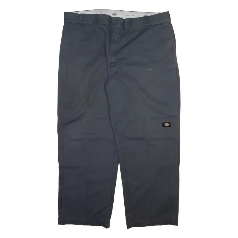 DICKIES Mens Trousers Grey Loose Straight W42 L30