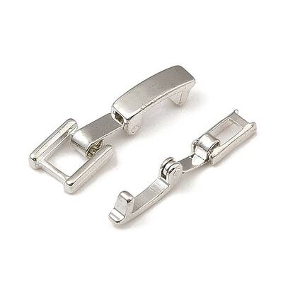 20Pcs 2 Styles Eco-Friendly Brass Watch Band Clasps