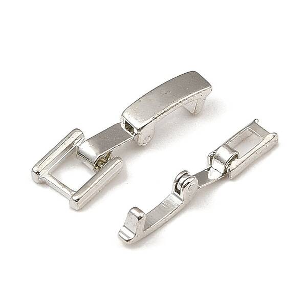 20Pcs 2 Styles Eco-Friendly Brass Watch Band Clasps