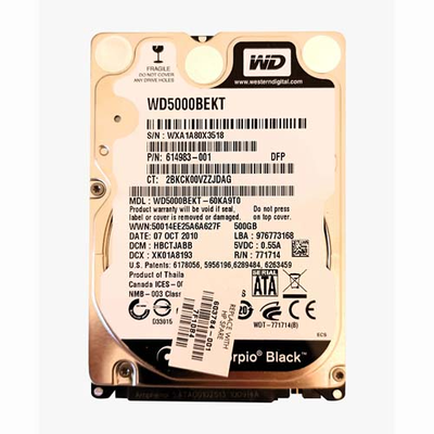 603784-001 HP 500GB 7200RPM SATA 3Gb/s 16MB Cache 2.5-inch Hard Drive