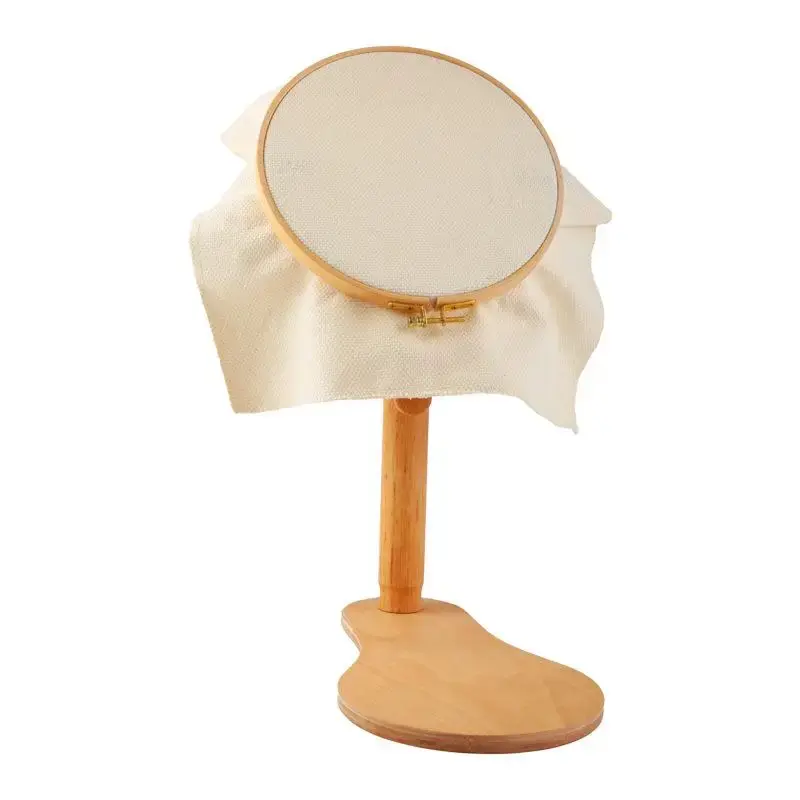 Portable Tabletop Embroidery Frame, 1 Count Self Standing Wooden Cross Stitch Frame, Embroidery Hoop for Cross Stitch Sewing,...