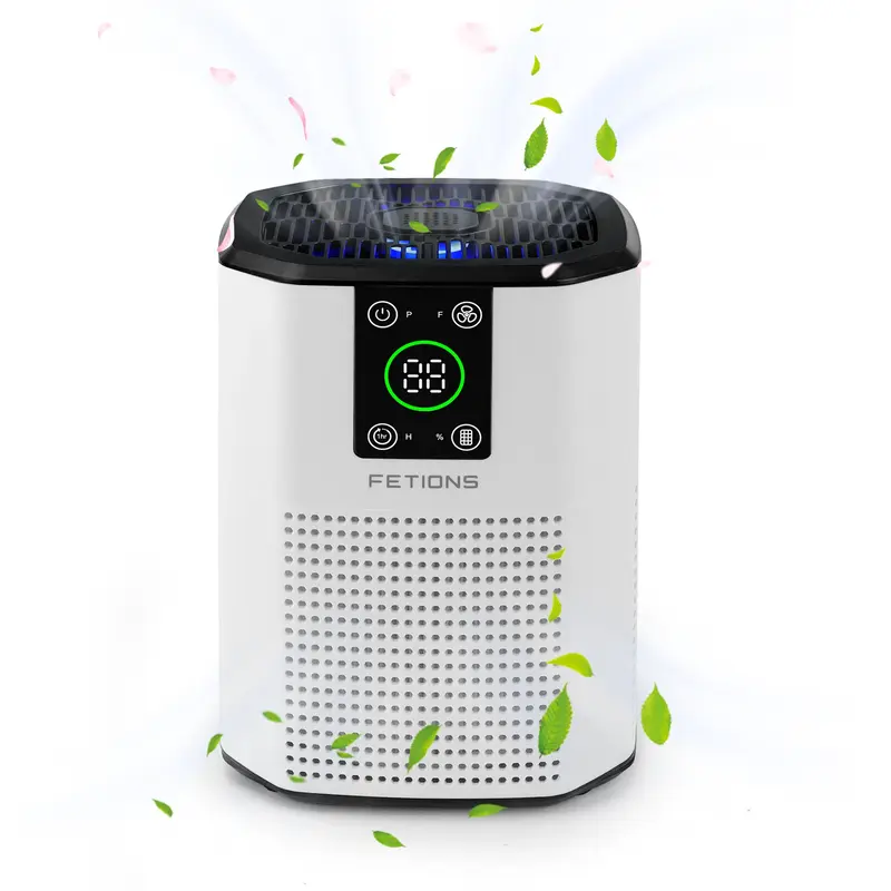 Fetions Premium HEPA Air Purifier with Aromatherapy – Advanced 3-Stage H13 True HEPA Filtration, Ambient Light Enhancement,...