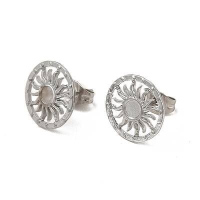 Non-Tarnish 304 Stainless Steel Stud Earring Cabochon Settings