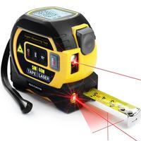 3-in-1 Digital Laser Tape Measure, 40m/60m Laser Distance Measuring Tape with LCD Display & Self Locking Device, Accurate Mea...