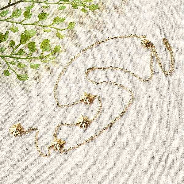 304 Stainless Steel Star Pendant Y Necklaces for Women