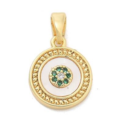 Brass Micro Pave Cubic Zirconia Pendents