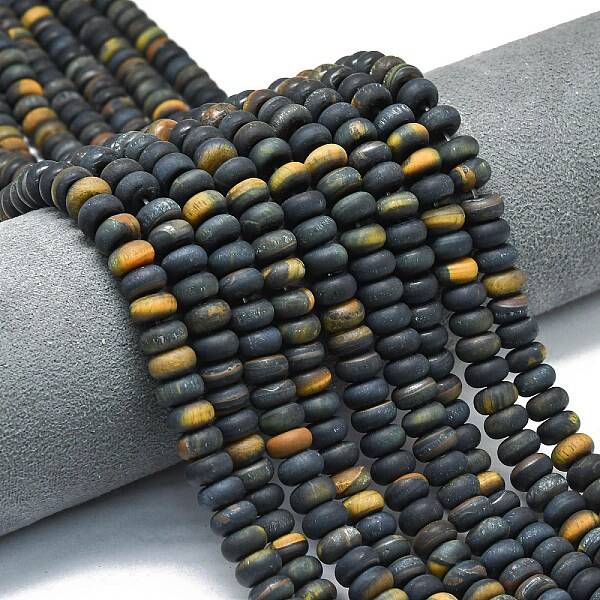 3 Colors Dyed Natural Tiger Eye Beads Strands