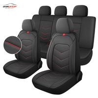 CAROMOP LUXURY Faux Leather Seat Covers，Breathable Automotive Interior Seat Covers for Cars,Universal Fits Most Cars, Vehic...