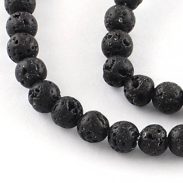 Natural Dyed Lava Rock Gemstone Round Bead Strands