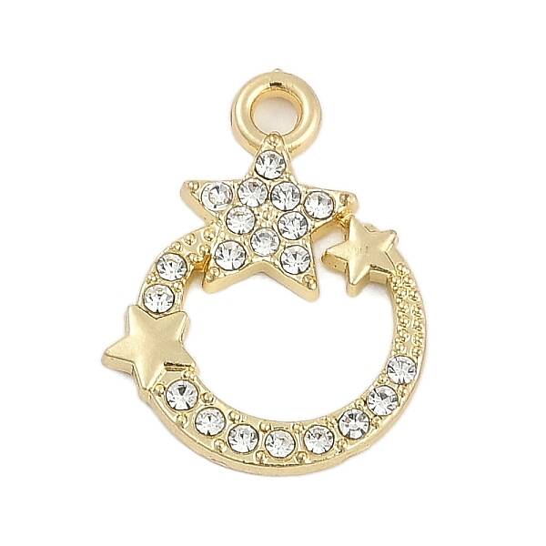 Rack Plating Alloy Micro Pave Rhinestone Pendants