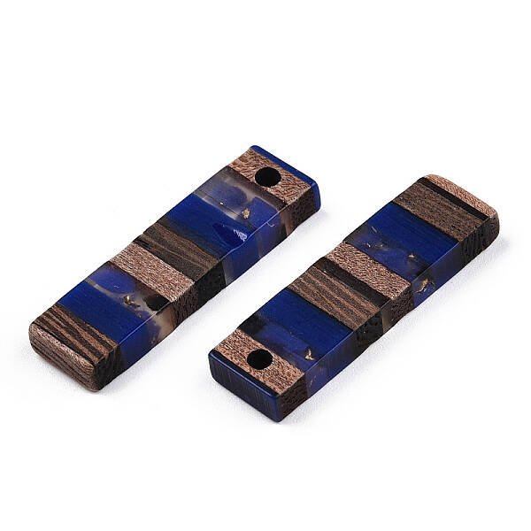 Translucent Resin & Walnut Wood Pendants