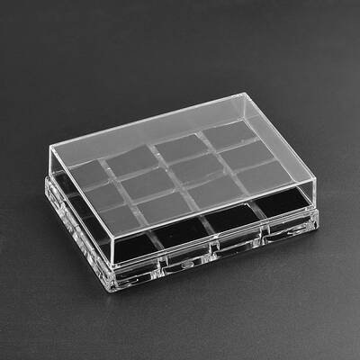 Cuboid Organic Glass Ring Display Boxes