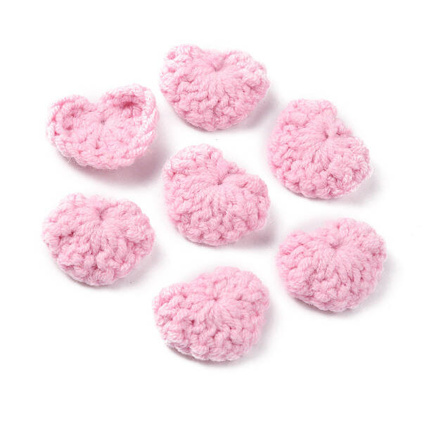 Handicraft Cotton Knitting Heart Ornament Accessories