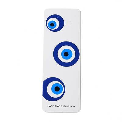 Evil Eye Print Paper Keychain Display Cards