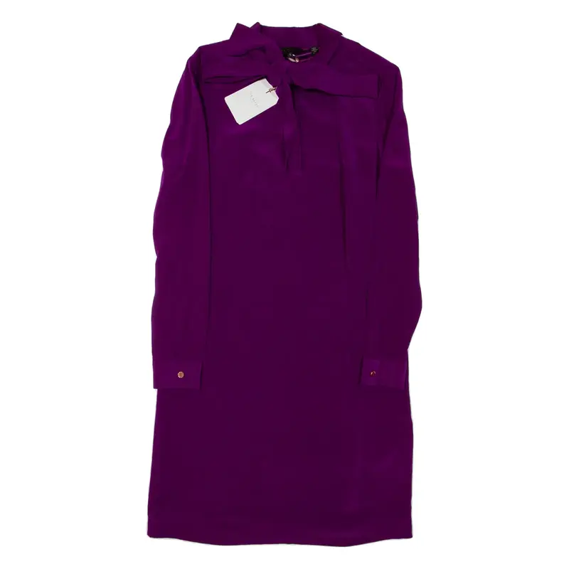 TED BAKER Womens Shift Dress Purple Long Sleeve Knee Length XS