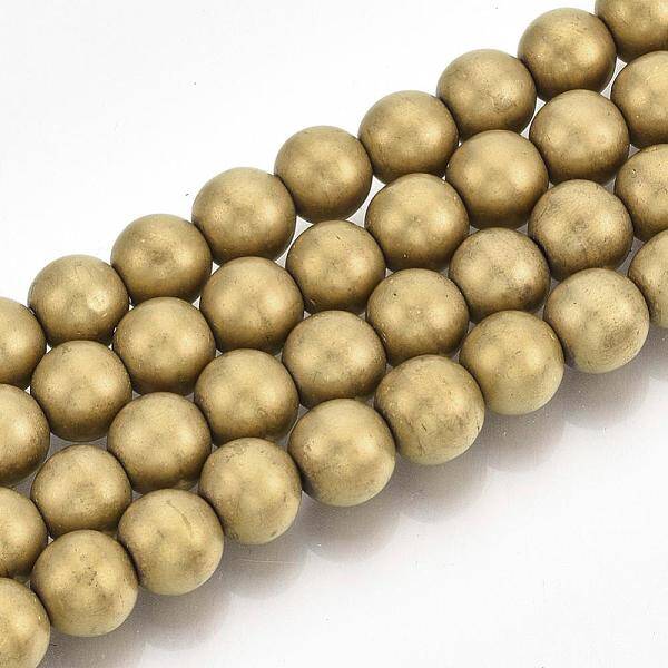 Electroplate Non-magnetic Synthetic Hematite Beads Strands